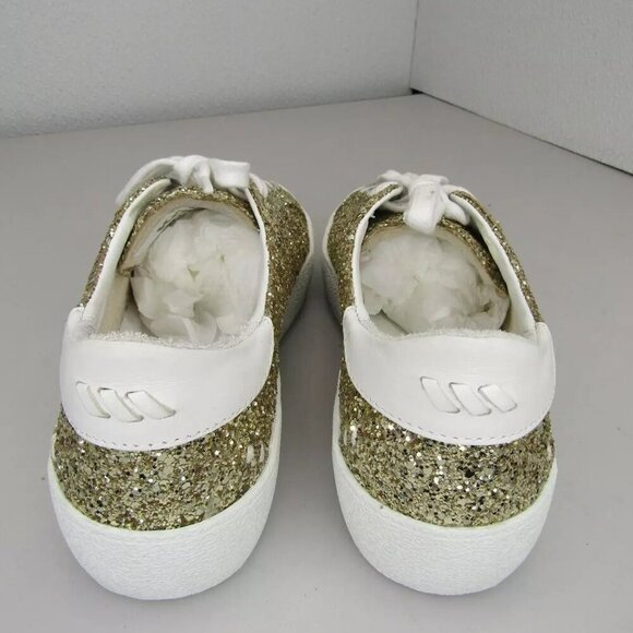 NEW KOIO Fabro Stardust Low Top Sneakers Shoes Gold Glitter Leather Size 7 - Picture 7 of 10